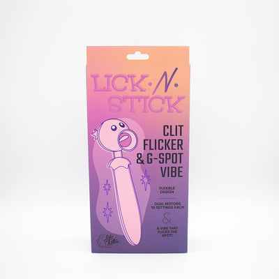 Natalie's Toy Box Lick N' Stick Clit Flicker & G-spot Vibe - Pink