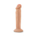 Vanilla-colored 6-inch posable dildo with realistic texture and sturdy suction cup base on white background.