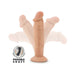 Vanilla-colored 6-inch posable dildo with suction cup base demonstrating flexible shaft positions.