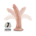 Vanilla-colored 7-inch posable dildo with suction base demonstrating flexible shaft positions.