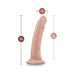 Vanilla-colored 7.5-inch posable dildo with suction base, showing 7-inch insertable length and 1.5-inch width measurements.
