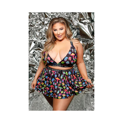 Fantasy Lingerie Vibes Why U Trippin' Skater Skirt