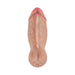 Realistic vibrating bullet dildo in pine color with detailed texture and control buttons at the base.
