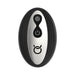 Black and silver oval remote control with power and mode buttons for Forto Thumping Anal Vibrator