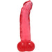 Crystal Jellies Curved Realistic Cock With Balls 8 Inch Pink