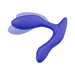 Blue adjustable-fit We-Vibe Vector+ prostate massager with flexible base for dual stimulation and ergonomic design.