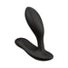 Black adjustable-fit prostate massager with dual curved arms made of smooth body-safe silicone.