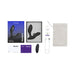 We-Vibe Vector+ prostate massager with remote, USB charger, lubricant sample, storage pouch, and user guides in packaging display.