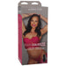 Packaging box for Main Squeeze Aidra Fox Ultraskyn stroker featuring a model in red lingerie on the front.