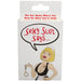 Box of Sexy Slut Says card game featuring cartoon woman in maid outfit holding handcuffs and speech bubble with game title.