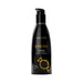 Black bottle of Wicked Butterscotch flavored water-based intimate lubricant with pump dispenser and candy icon on label.