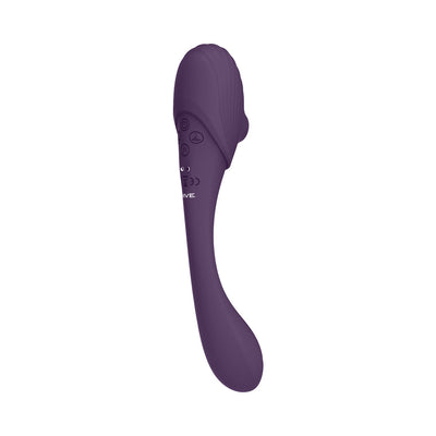 Vive Mirai Rechargeable Double Ended Pulse Wave & Air Wave Bendable Silicone Vibrator