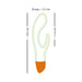 Diagram of You2toys Glow-in-the-dark Rabbit Vibrator with measurements showing 19.5 cm length and 3.7 cm max diameter.