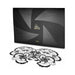 Black lace decal eyemask with floral and swirl patterns displayed in front of sleek black Bijoux Indiscrets packaging.