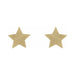Pair of gold glitter star-shaped reusable adhesive pasties on white background