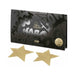 Bijoux Indiscrets Flash reusable gold glitter star-shaped pasties with black decorative packaging.