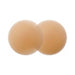 Pair of round caramel-colored reusable silicone nipple covers with a smooth matte finish.