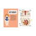 Illustrated educational book spread showing female reproductive system anatomy with labeled diagrams and a character asking "What's going on in there?"
