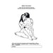 Black and white Kama Sutra activity book page featuring a couple embracing and a guessing game about the position name.
