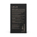 Back view of the LELO SONA 2 Travel packaging showing product details and features in multiple languages on a black box.