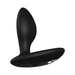 Black silicone We-Vibe Ditto+ vibrating anal plug with curved shape and flat base featuring control buttons.