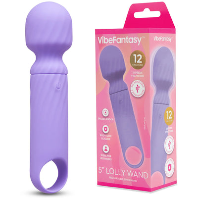 VibeFantasy 5" Lolly Wand Rechargeable Mini Wand Purple