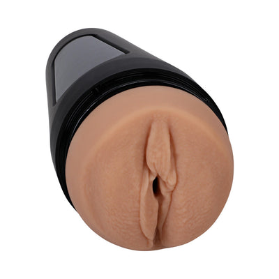 Main Squeeze Ultraskyn stroker with lifelike texture and black hard outer case, designed for realistic feel.