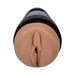 Main Squeeze Ultraskyn stroker in black case with lifelike textured vaginal opening design.