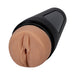 Main Squeeze Ultraskyn stroker with lifelike textured opening and black hard outer case.