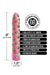 Pink 8-inch vibrator with green cannabis leaf pattern, splashproof design, and adjustable multi-speed twist cap.