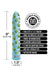 Blue 8-inch vibrator with green cannabis leaf pattern, splashproof design, and twist cap for multi-speed control.
