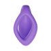 Purple silicone We-Vibe Sync O couples vibrator with flexible O-shaped design and textured inner surface.