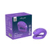 Purple We-Vibe Sync O couples vibrator with packaging highlighting its ergonomic, flexible design and app control features.