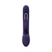 Purple rechargeable triple motor vibrating rabbit with ergonomic design and control buttons on handle.
