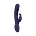 Purple rechargeable triple motor rabbit vibrator with flapping G-spot stimulator and ergonomic control buttons.