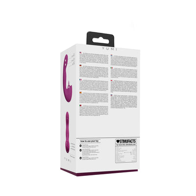 Packaging box of Vive Yuki rechargeable dual motor G-spot vibrator in pink with product details and usage instructions.