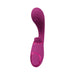 Pink silicone triple motor G-spot vibrator with pulse wave and vibrating bristles, featuring control buttons on the handle.