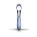 Cornflower blue Niya 3 Precision Point Massager with ergonomic handle and looped tip on white background.