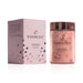 HighOnLove Sensual Bath Salts in a pink jar with rose gold lid and matching decorative box with floral cutouts