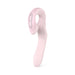 Sleek pink three-way precision vibrator with curved design and control buttons for customizable stimulation.