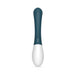 Zini Soon Legion Blue dual precision G-spot vibrator with curved blue silicone body and white base.