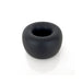Black liquid silicone ball stretcher ring with a smooth, rounded design and a hollow center.