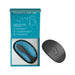 We-Vibe Sync Go couples vibrator in blue with black travel case and app pairing instructions inside packaging.