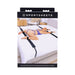 No Matter Where Restraint System packaging showing adjustable black straps securing a person in purple lingerie on a bed.