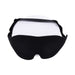 Black Sportsheets Blackout Blindfold with adjustable elastic strap and contoured memory foam design for comfortable sensory deprivation.