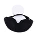Black Sportsheets Blackout Blindfold with adjustable elastic strap and contoured memory foam design on white background.
