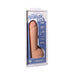 12-inch realistic vanilla-colored dildo with suction cup base in clear retail packaging by Doc Johnson
