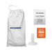 Doc Johnson branded white storage pouch, care guide booklet, Vac-U powder packet, and clear plastic Vac-u-lock adapter.