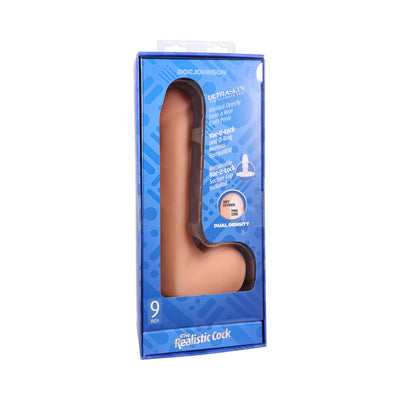The Realistic Cock 9 In. Ultraskyn Vac-u-lock Dildo With Balls