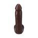 7-inch realistic chocolate-colored dildo with suction cup base and detailed texture.